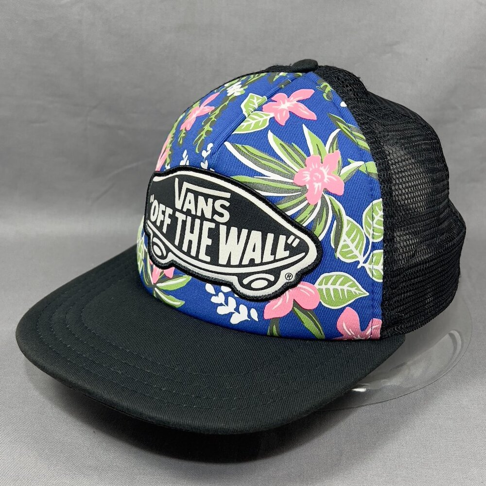Vans Off The Wall Snapback Hat Floral Trucker Hawaiian Skateboard Tropical Mens